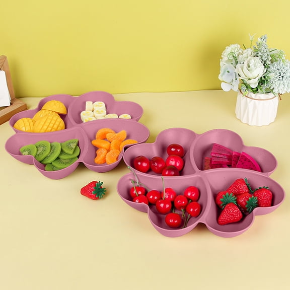 SouMaox Divided Nut Tray Multi Compartment Snack Container Plastic Food Platter Serving Sweets for Home Party Living Room Table Decor