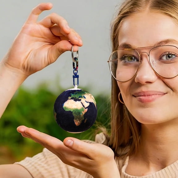 SouMaox Earth Sun Hanging Pendant, Realistic Celestial Design, Soft Fabric Ornament, Decorative Bag Accessory for Space Themed Rooms