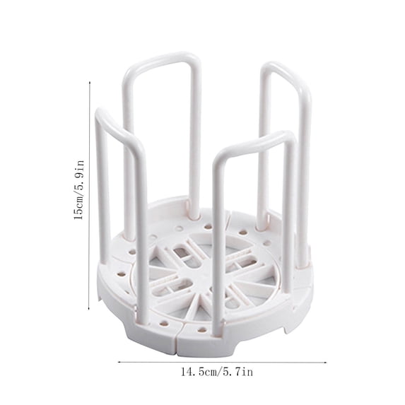 SouMaox Expandable Kitchen Bowl Rack Retractable Dish Cup Organizer Cabinet Drawer Plate Drying Stand White Vertical Storage Solution