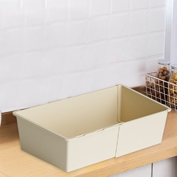 SouMaox Expandable Storage Bin, Flexible Telescopic Cabinet Organizer, Adjustable Kitchen Box, Sorting Snacks Canned Goods for Home Drawers