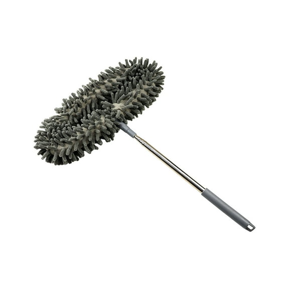 SouMaox Extendable Microfiber Duster Long Reach Telescopic Mop Electrostatic Adsorption Dusting Wand Washable Household Cleaning Tool Gray