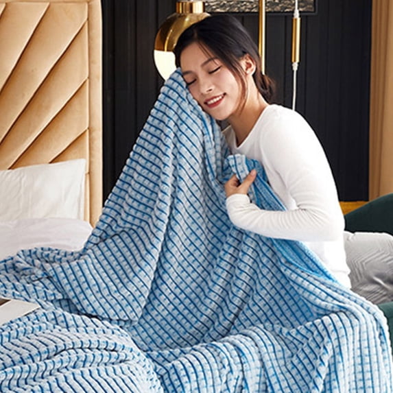 SouMaox Flannel Napping Blanket, Breathable Soft Fleece Throw, Machine Washable Cozy Cover for Living Room Bedding Reading Couch