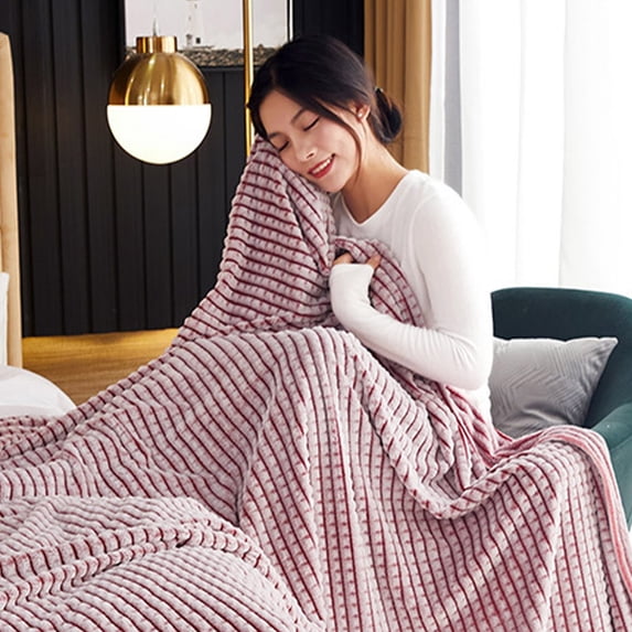 SouMaox Flannel Napping Blanket, Breathable Soft Fleece Throw, Machine Washable Cozy Cover for Living Room Bedding Reading Couch