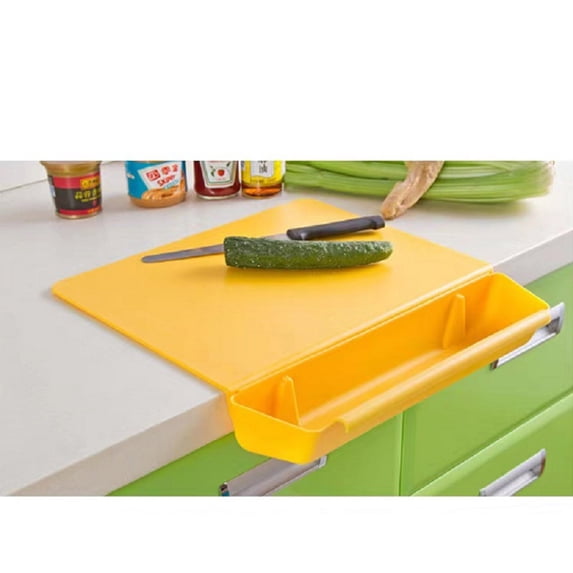 SouMaox Foldable Cutting Board, Detachable Storage Basket Chopping Mat, Non Slip Surface Food Preparation Tool for Kitchen Home Cooking