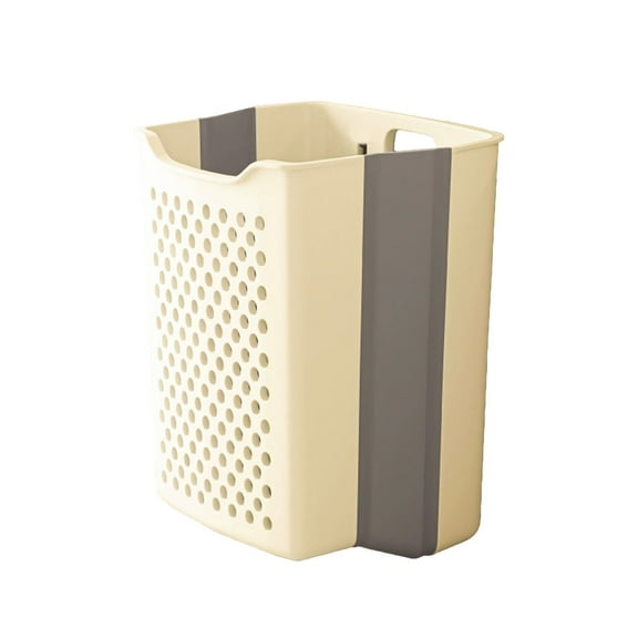 SouMaox Foldable Laundry Basket Wall Mounted Design Space Saving Frame Organizing Dirty Clothes for Residential Bathroom Laundry Areas