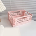thumbnail image 1 of SouMaox Folding Desktop Storage Basket, Collapsible Plastic Crate, Versatile Bin Organization for Office Workspace Stationery Management, 1 of 8