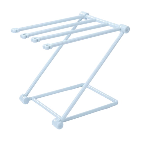 SouMaox Folding Dishcloth Rack, Space Saving Drying Stand, Kitchen Countertop Organizer, Vertical Towel Hanger for Organized Sink Areas