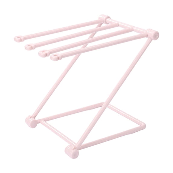 SouMaox Folding Dishcloth Rack, Space Saving Drying Stand, Kitchen Countertop Organizer, Vertical Towel Hanger for Organized Sink Areas