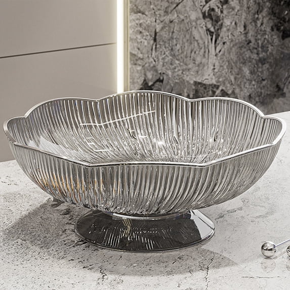 SouMaox Fruit Plates, High Value Light Pitch Snack Tray, Clear Candy Dish, Organizing Tabletop Refreshments for Home Living Room Parties