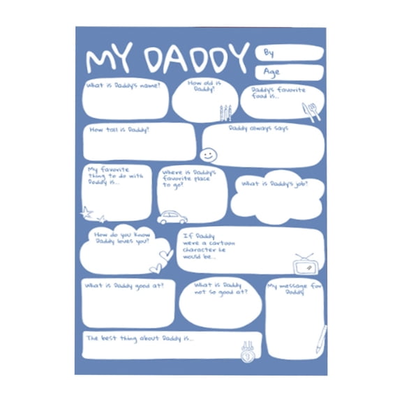 SouMaox Funny Fathers Day Card Unique Fill in Blanks Birthday Card for Dad Interesting Greeting Card Keepsake Stationery Gift