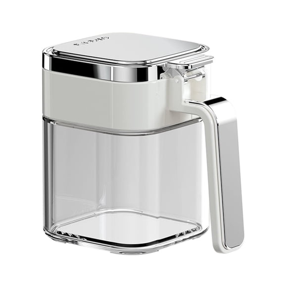 SouMaox Glass Seasoning Box Airtight Spice Jar Kitchen Storage Container Vinegar Dispenser Condiment Pot Removable Lid Household Essentials
