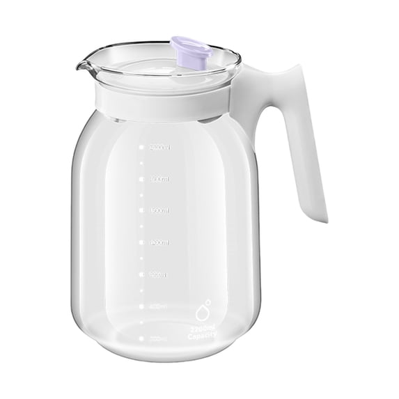 SouMaox Glass Water Pitcher, High Borosilicate Carafe, Wide Mouth Beverage Dispenser, Heat Resistant Juice Pot, Iced Tea Maker, Clear Jug