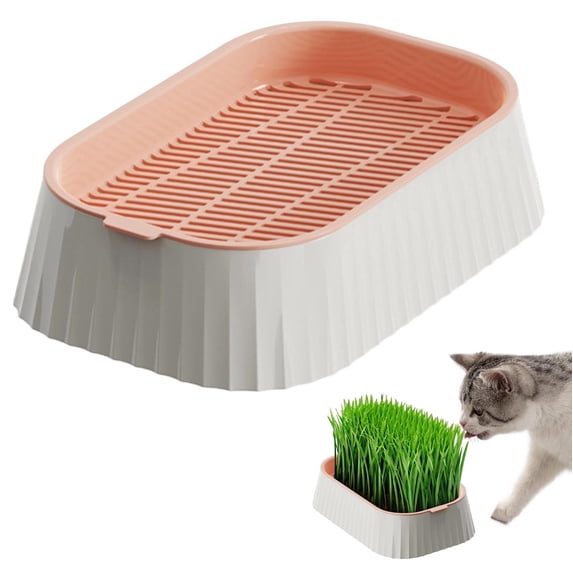 SouMaox Grass Grower Tray, Detachable Soilless Planter, Wheatgrass Growing Container, Hydroponic Sprouting Box for Indoor Home Gardening