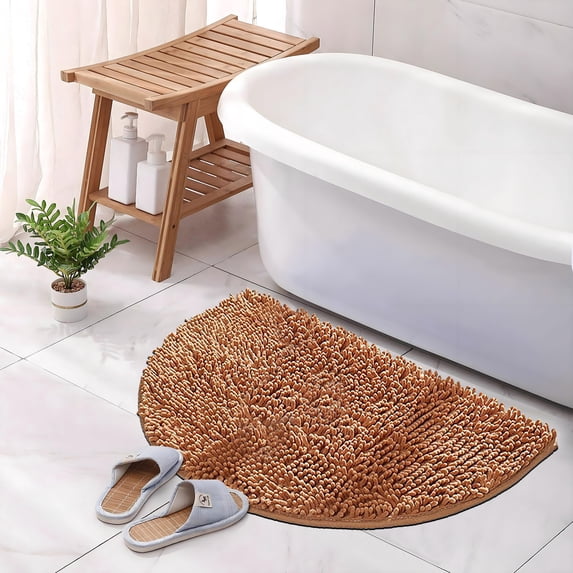 SouMaox Half Round Rug, Water Absorbent Floor Mat, Semicircle Carpet, Entrance Way Decor for Bathroom Bedroom