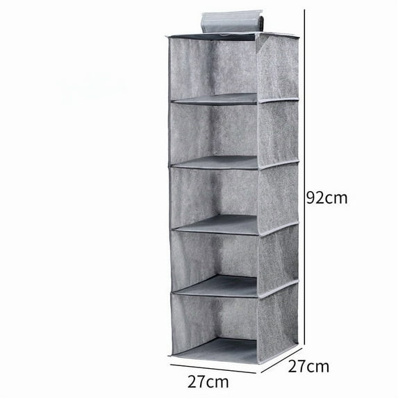 SouMaox Hanging Closet Organizer Washable Fabric Wardrobe Storage Shelves Foldable Clothing Drawer Unit Space Saving Home Sorting System
