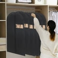 thumbnail image 1 of SouMaox Hanging Clothes Bag, Foldable Suit Carrier, Garment Storage Cover, Organizing Wardrobe Apparel for Business Trips Weekend Travel, 1 of 7
