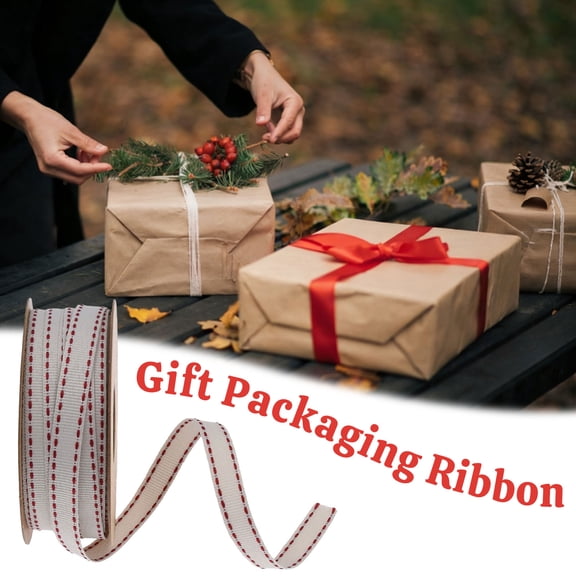 SouMaox Heart Ribbon Flower Rope, Elegant Corded Texture, Easy Manipulate Wired Trim, DIY Wrapping Bow Making for Holiday Party Decor