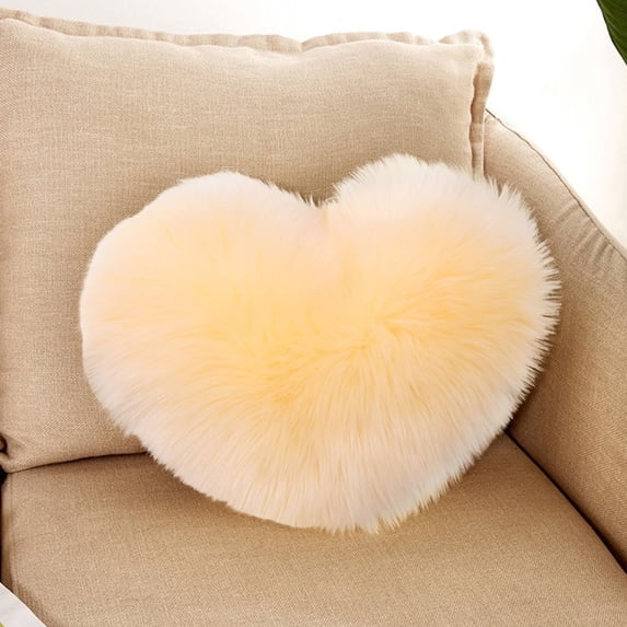 SouMaox Heart Shape Pillow Artificial Decorative Cushion Plush Throw Padding for Living Room Sofa Bedroom Decor Office Seating Ornament
