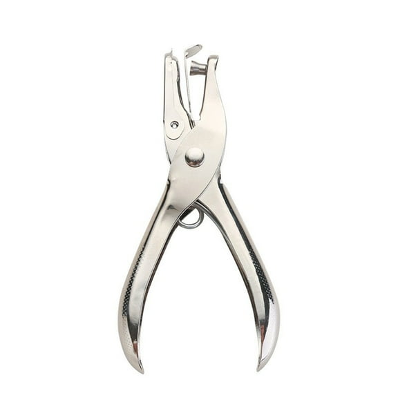 SouMaox Heavy Duty Handheld Hole Punch Metal Pliers Style Manual Paper Puncher for Cardstock Plastic Crafting Office Supplies Stationary