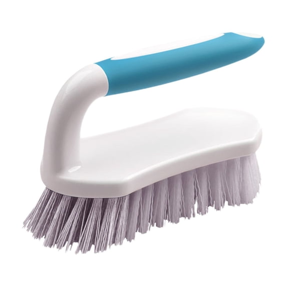 SouMaox Heavy Duty Scrub Brush, Stiff Bristle Household Cleaning Tool, Multipurpose Tile Floor Scrubber, Ergonomic Grip Handle Hand Brush