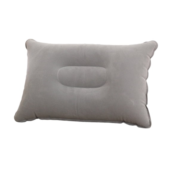 SouMaox Inflatable Pillow, Portable Flocked Cushion, Blow Up Headrest, Outdoor Sleeping Support for Camping Hiking Travel Beach Trips