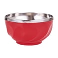 thumbnail image 1 of SouMaox Insulated Stainless Steel Soup Bowl Double Layer Heat Resistant Kitchenware Colorful Tableware Lightweight Cereal Rice Basin, 1 of 8