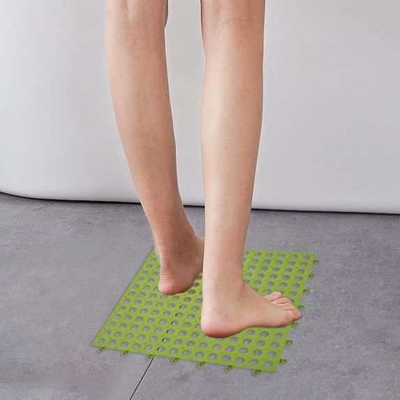 SouMaox Interlocking Floor Mats, Quick Drainage Splicing Tiles, Shower Pad Surface for Bathroom Swimming Pool Area