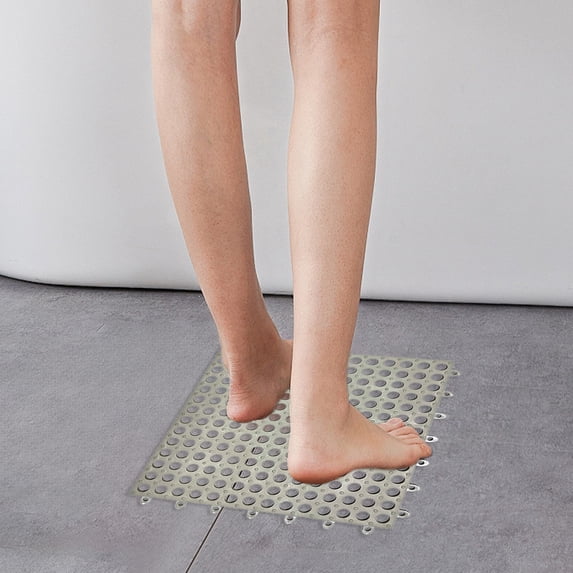 SouMaox Interlocking Floor Mats, Quick Drainage Splicing Tiles, Shower Pad Surface for Bathroom Swimming Pool Area
