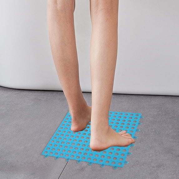 SouMaox Interlocking Floor Mats, Quick Drainage Splicing Tiles, Shower Pad Surface for Bathroom Swimming Pool Area