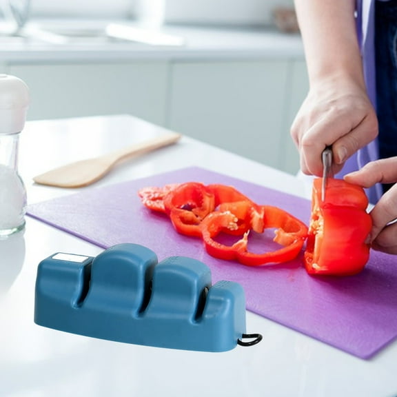 SouMaox Kit Sharpener, Professional Kitchen Tool, Double-Sided Sharpening and Polishing, Non-Slip Stable Base, Home Cooks and Chefs