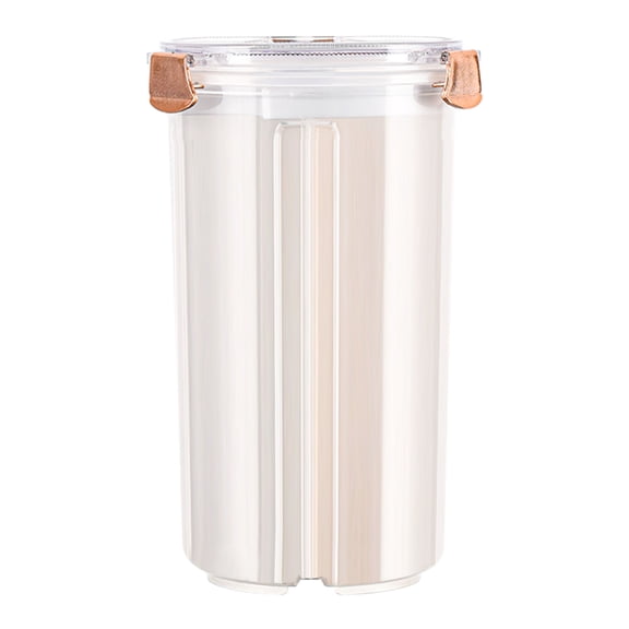 SouMaox Kitchen Cereal Container Rotatable Divided Grains Bin Space Saving Pantry Organizer for Home Countertop Cabinet Desktop Storage