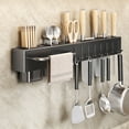 thumbnail image 1 of SouMaox Kitchen Organizer Rack Wall Mounted Storage Hook Hanging Caddy Utensil Holder Organization for Modern Home Culinary Spaces, 1 of 7