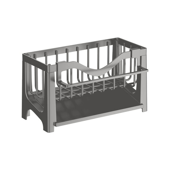 SouMaox Kitchen Organizer, Slanted Draining Tray, Integrated Hanging Rod, Countertop Storage Tidy for Washing Station Area