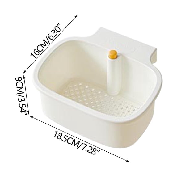 SouMaox Kitchen Sink Strainer Basket, Hangable Food Waste Separator, Fruit Vegetable Washing Draining Colander, Over Sink Storage Organizer