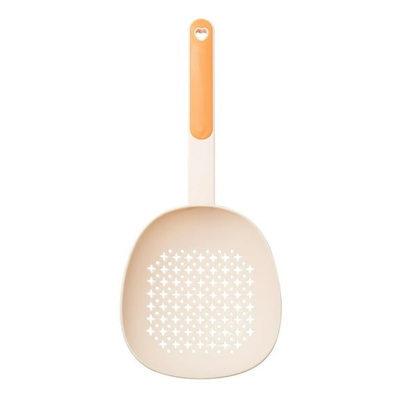 SouMaox Kitchen Slotted Skimmer Spoon Plastic Food Strainer Draining Ladle Pasta Server Scoop Colander Sieve Household Cooking Utensil