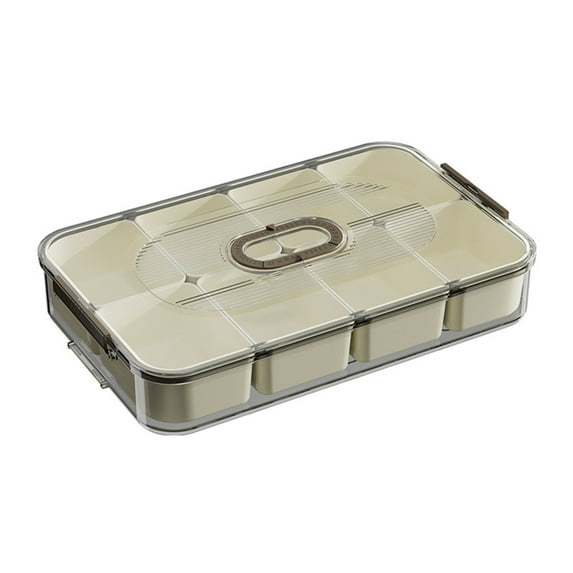 SouMaox Kitchen Spice Storage Box, Portable Sealed Seasoning Case, Transparent Pantry Organizer, Divided Condiment Container Lid