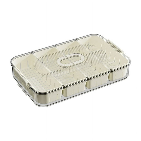 SouMaox Kitchen Spice Storage Box, Portable Sealed Seasoning Case, Transparent Pantry Organizer, Divided Condiment Container Lid