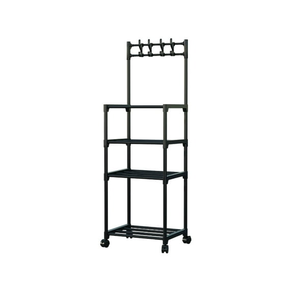 SouMaox Kitchen Storage Rack, Rolling Utility Cart, Movable Multi Tier Stand, Organizing Household Cookware for Pantry Living Room Bathroom