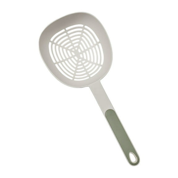 SouMaox Large Nylon Kitchen Colander Scoop Heat Resistant Rectangular Mesh Strainer Spoon Fast Draining Skimmer Handheld Frying Tool Ladle
