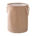 thumbnail image 1 of SouMaox Laundry Basket Foldable Canvas Fabric Sisal Rope Handles Sorting Dirty Apparel for Bedroom Bathroom Dorm Storage, 1 of 6