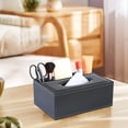 thumbnail image 1 of SouMaox Leather Desktop Organizer Stylish Tissue Box Holder Caddy Office Storage Bin for Coffee Table Nightstand Desk, 1 of 9