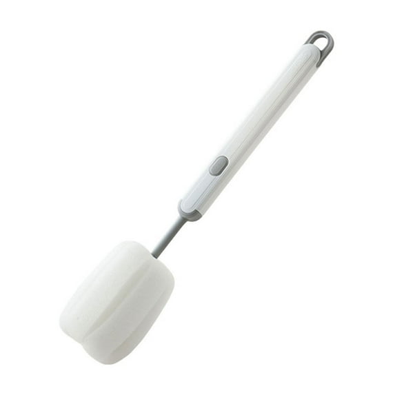 SouMaox Long Handle Cup Brush Sponge Scrubber Glass Bottle Cleaning Tool Kitchen Dishwashing Supplies Hanging Household Mug Cleaner