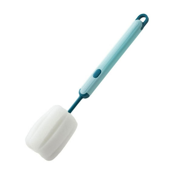 SouMaox Long Handle Cup Brush Sponge Scrubber Glass Bottle Cleaning Tool Kitchen Dishwashing Supplies Hanging Household Mug Cleaner