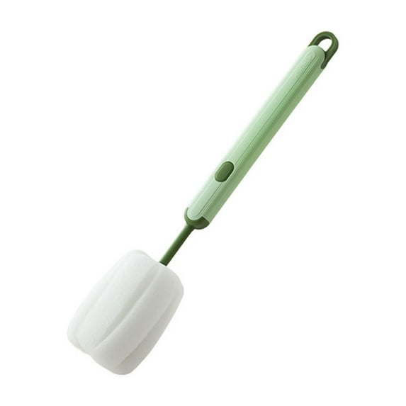 SouMaox Long Handle Cup Brush Sponge Scrubber Glass Bottle Cleaning Tool Kitchen Dishwashing Supplies Hanging Household Mug Cleaner