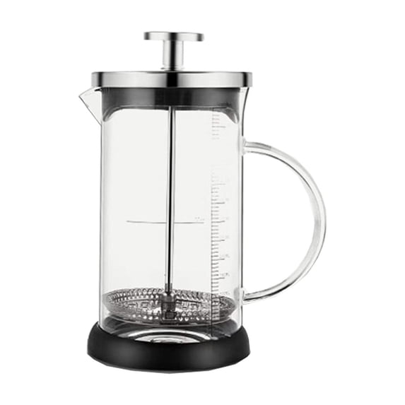 SouMaox Manual Milk Frother Glass Pitcher Foam Maker Hand Pump Creamer Foamer Clear Carafe Ergonomic Handle Kitchen Coffee Bar Accessory