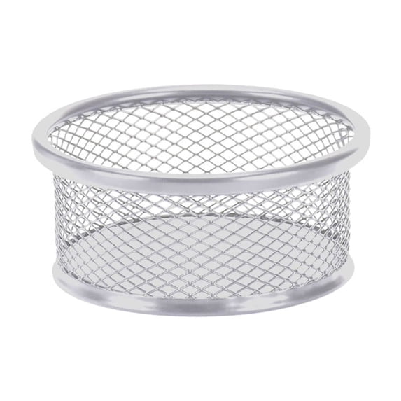SouMaox Metal Paper Clip Holder, Desk Organizer Cup, Open Top Access, Office Stationery Storage, for Desktop Management Workspace Order
