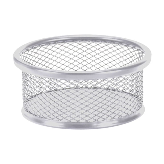 SouMaox Metal Paper Clip Holder, Desk Organizer Cup, Open Top Access, Office Stationery Storage, for Desktop Management Workspace Order
