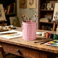 thumbnail image 1 of SouMaox Metal Pen Holders With Handles, Cylindrical Desk Organizer, Vintage Industrial Pencil Cup, Multifunctional Storage Canister for Office Kitchen Utensils, 3.7" x 4.5" Pink, 1 of 6