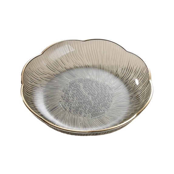 SouMaox Modern Serving Platter Elegant Desktop Candy Dish Clear Snack Bowl Versatile Kitchen Party Appetizer Tray Decorative Food Display