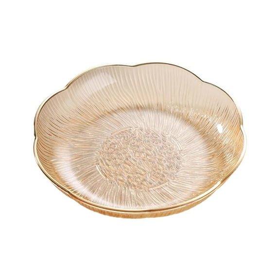 SouMaox Modern Serving Platter Elegant Desktop Candy Dish Clear Snack Bowl Versatile Kitchen Party Appetizer Tray Decorative Food Display